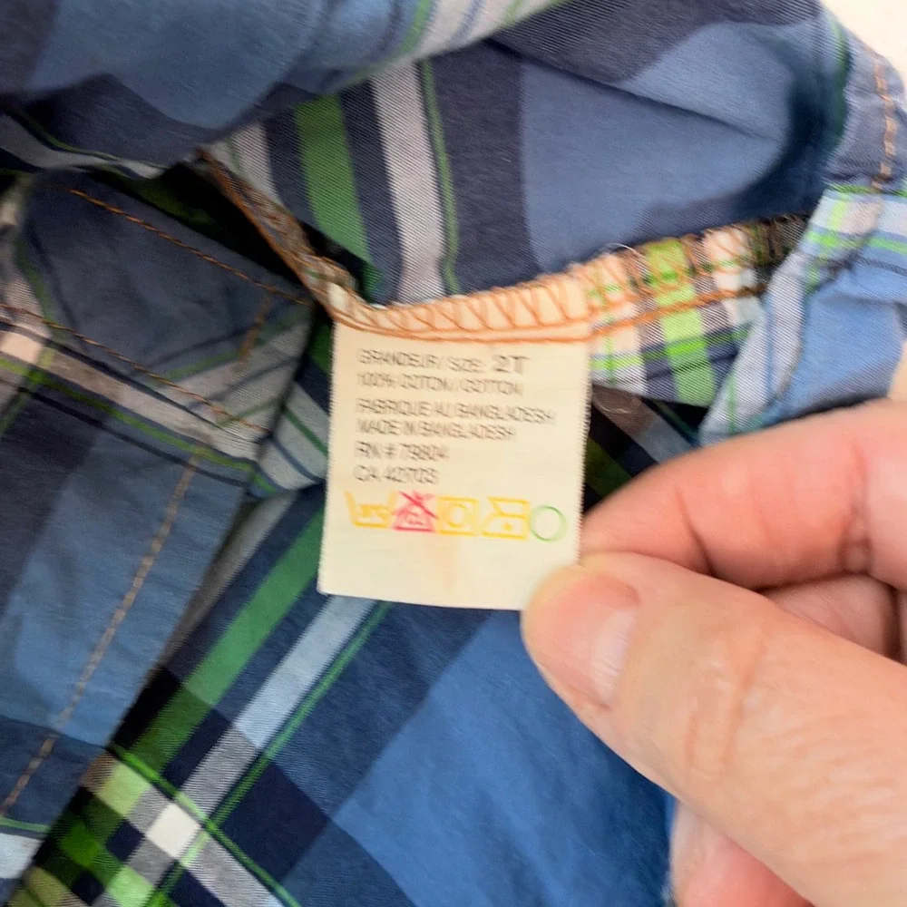 Gap Carter's Shirt Bundle Toddler Boys 2T Multicolor Excellent Plaid Dino Tee